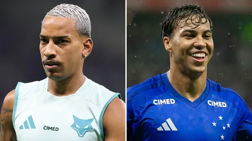 Fotos: Gilson Lobo/AGIF e Fernando Moreno/AGIF – Matheus Pereira e Kaio Jorge, jogadores do Cruzeiro.