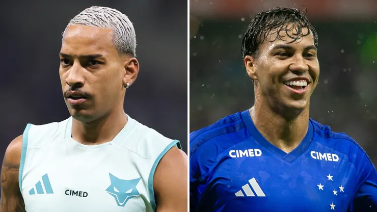 Fotos: Gilson Lobo/AGIF e Fernando Moreno/AGIF - Matheus Pereira e Kaio Jorge, jogadores do Cruzeiro.
