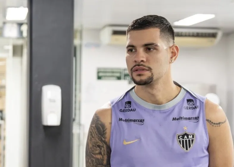 Bruno Guimarães trata lesão no CT do Galo. Foto: Divulgação/Atlético