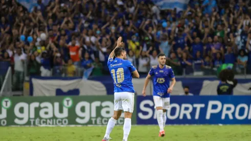 Rafael Sobis jogador do Cruzeiro durante partida contra o Nautico no estadio Mineirao pelo campeonato Brasileiro B 2021. Foto: Fernando Moreno/AGIF