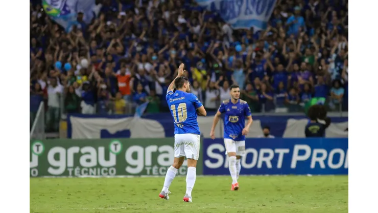 Rafael Sobis jogador do Cruzeiro durante partida contra o Nautico no estadio Mineirao pelo campeonato Brasileiro B 2021. Foto: Fernando Moreno/AGIF