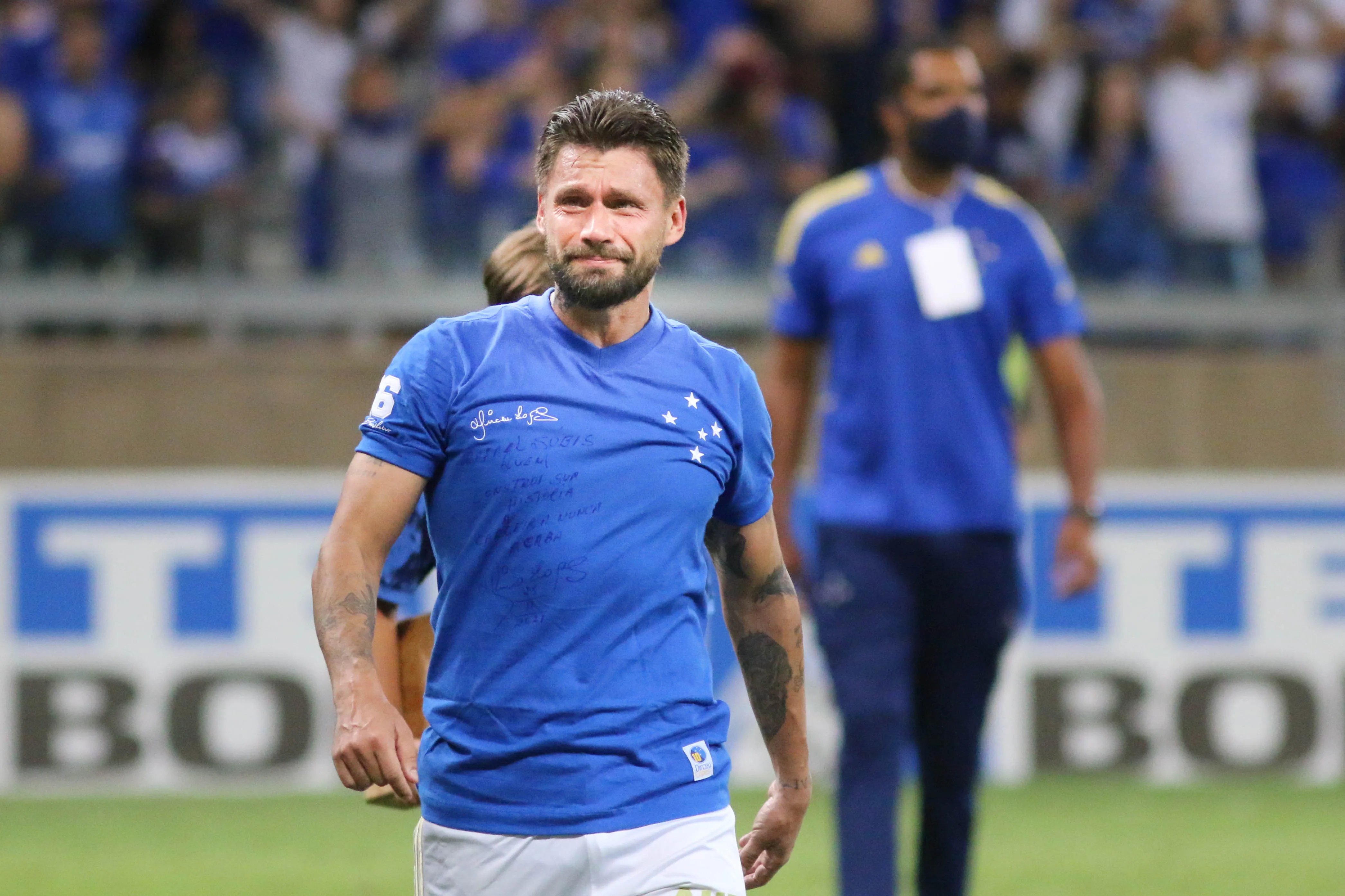Rafael Sobis jogador do Cruzeiro durante partida contra o Nautico no estadio Mineirao pelo campeonato Brasileiro B 2021. Foto: Fernando Moreno/AGIF