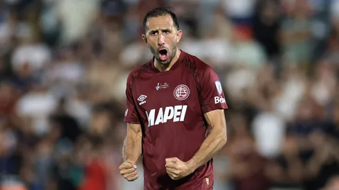 Carlos Izquierdoz, jogador do Lanús. Foto: Buda Mendes/Getty Images