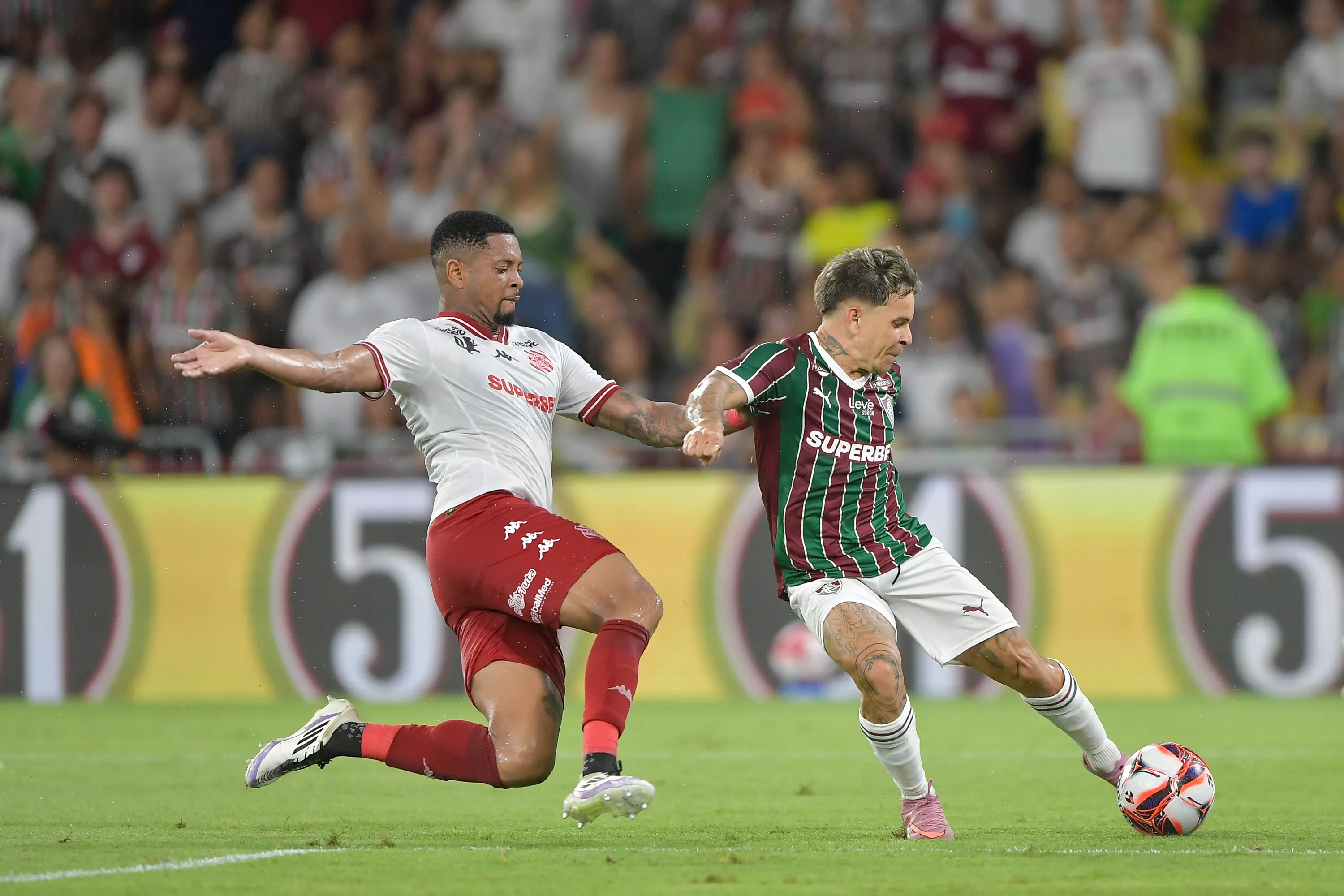 Soteldo jogador do Fluminense durante partida contra o Bangu no estadio Maracana pelo campeonato Carioca 2026. Foto: Thiago Ribeiro/AGIF