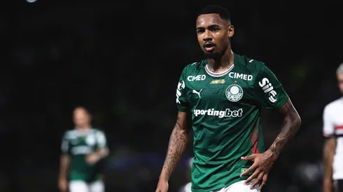 Allan jogador do Palmeiras durante partida contra o Sao Paulo no estadio Arena Barueri pelo campeonato Paulista 2026.