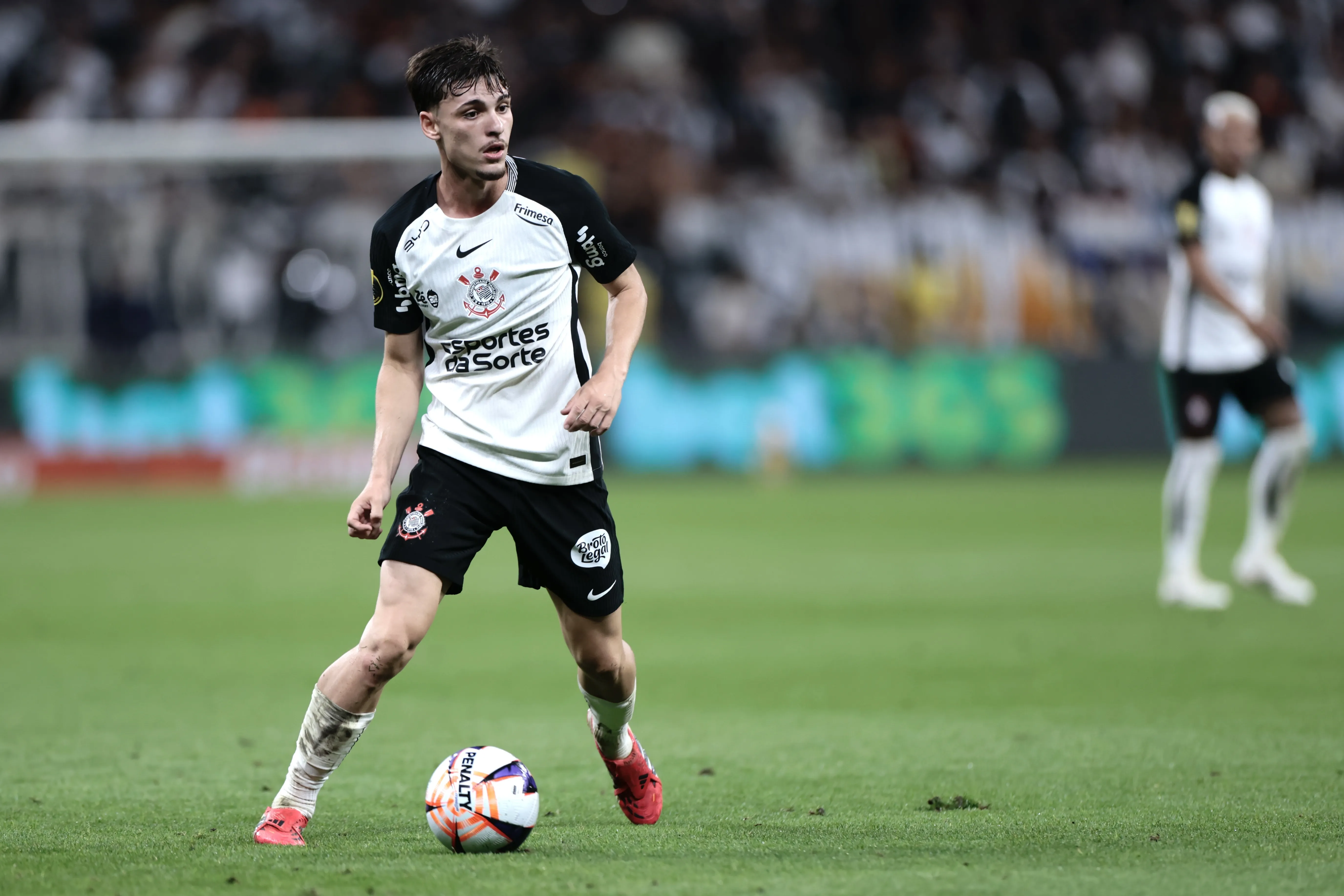 SP – SAO PAULO – 08/02/2026 – PAULISTA 2026, CORINTHIANS X PALMEIRAS – Breno Bidon jogador do Corinthians durante partida contra o Palmeiras no estadio Arena Corinthians pelo campeonato Paulista 2026. Foto: Marcello Zambrana/AGIF
