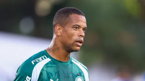 Caio Paulista jogador do Palmeiras durante partida contra o Santo Andre no estadio Bruno Jose Daniel pelo campeonato Paulista 2024.