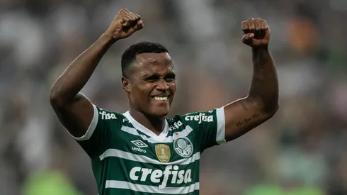 Jhon Arias com a camisa do Palmeiras. Arte gerada por IA