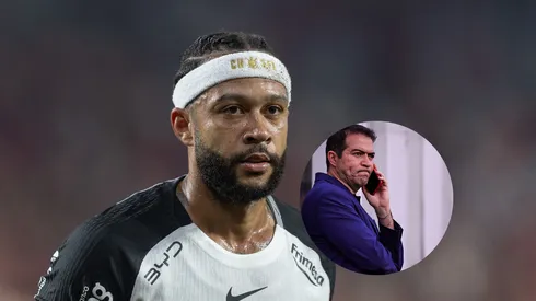 Memphis jogador do Corinthians durante partida contra o Athletico-PR no estádio Arena da Baixada pelo campeonato Brasileiro A 2026. Foto: Hedeson Alves/AGIF/ Fabio Giannelli/AGIF)