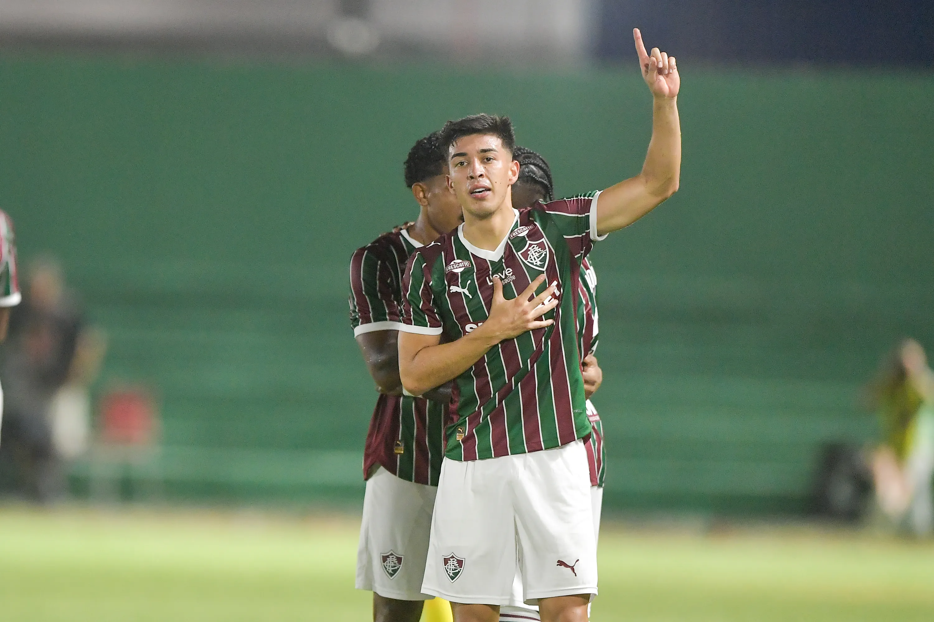 RJ – RIO DE JANEIRO – 14/01/2026 – CARIOCA 2026, FLUMINENSE X MADUREIRA – Lezcano jogador do Fluminense comemora seu gol durante partida contra o Madureira no estadio Luso Brasileiro pelo campeonato Carioca 2026. Foto: Thiago Ribeiro/AGIF