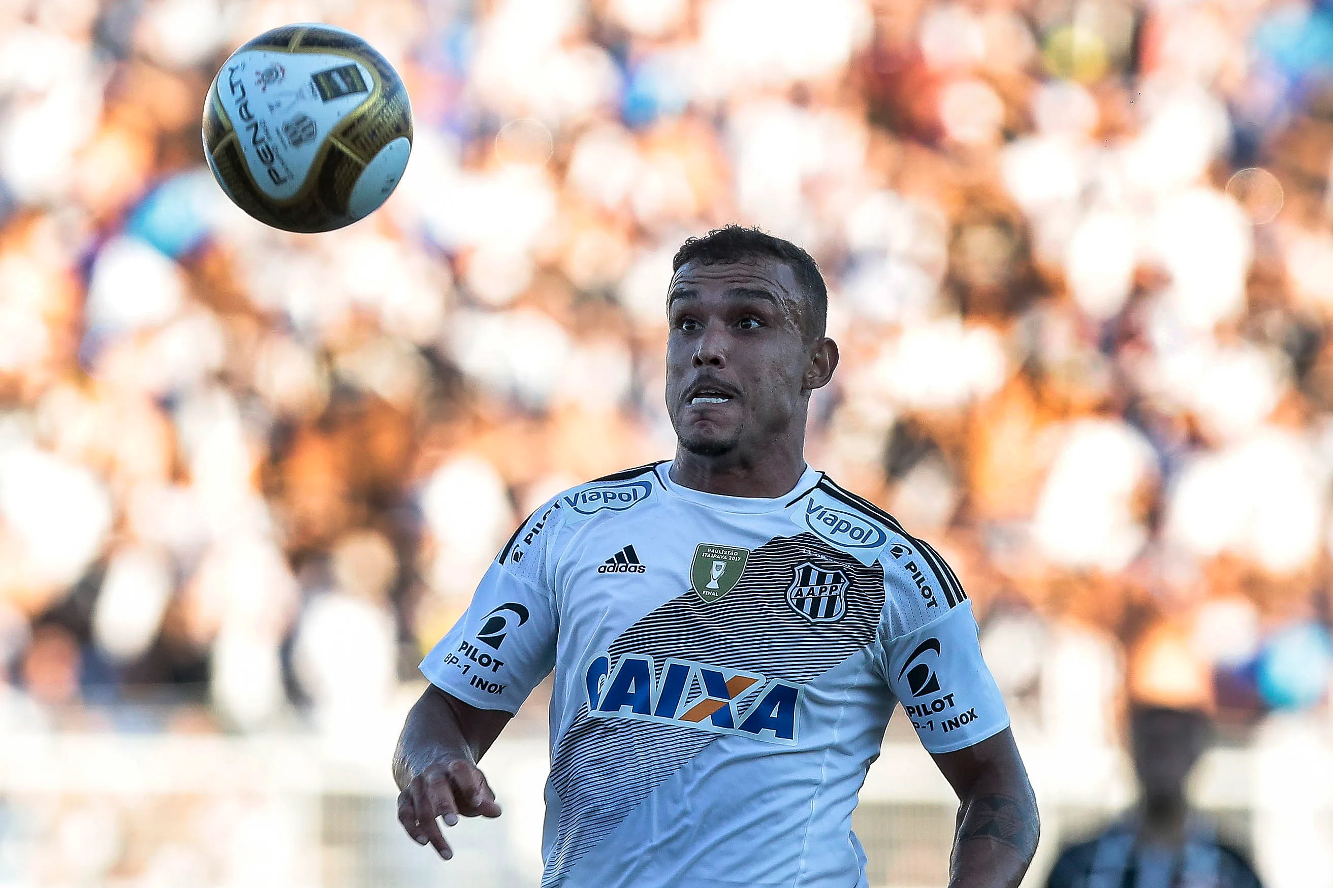 SP – Campinas – 30/04/2017 – Paulista 2017, Ponte Preta X Corinthians -Pottker da Ponte Preta durante partida de ida da final do Campeonato Paulista 2017 no Estádio Moises Lucarelli. Foto: Ale Cabral/AGIF