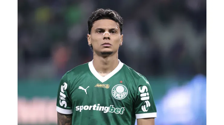 Richard Ríos ex-Palmeiras durante partida contra o Mirassol no estadio Arena Allianz Parque pelo campeonato Brasileiro A 2025. Foto: Marcello Zambrana/AGIF