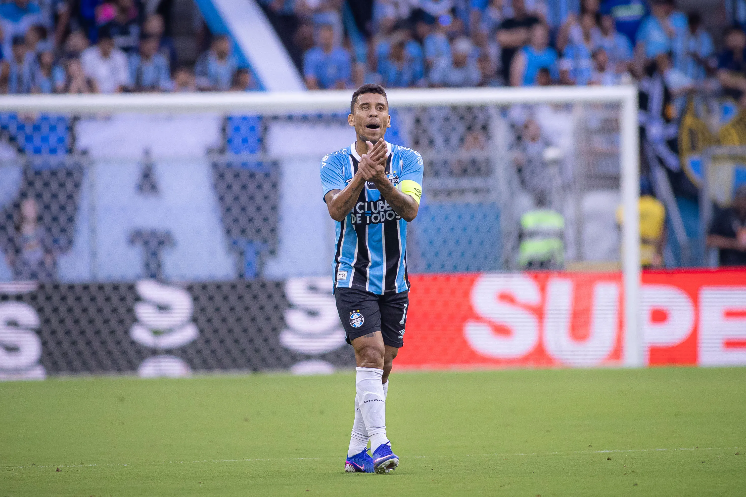 Marcos Rocha jogador do Gremio durante partida contra o Novo Hamburgo no estadio Arena do Gremio pelo campeonato Gaucho 2026. Foto: Maxi Franzoi/AGIF