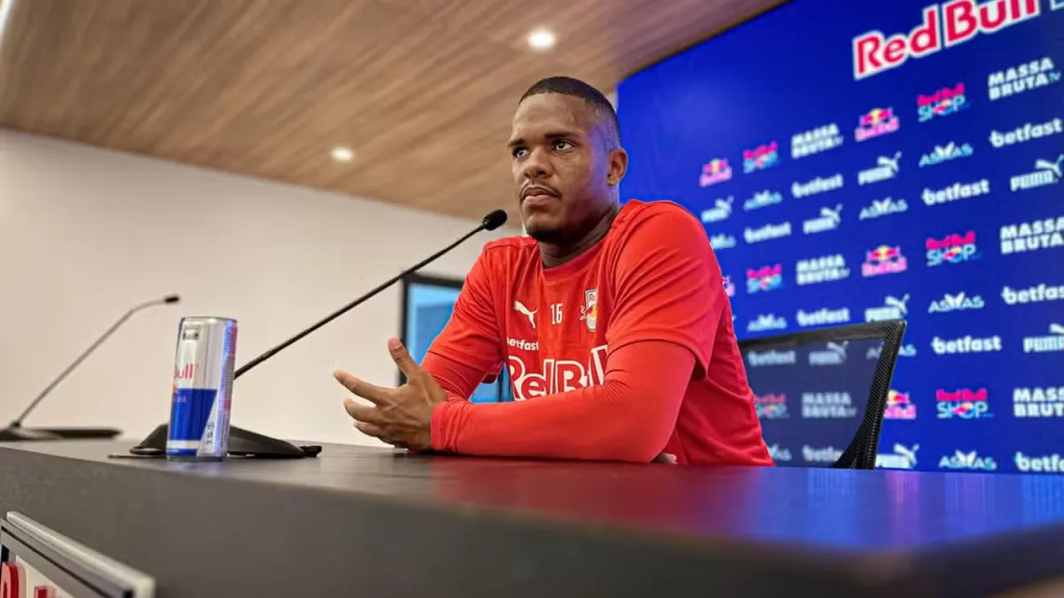 Zagueiro Gustavo Marques, do RB Bragantino. Foto: Cárila Covas/Red Bull Bragantino