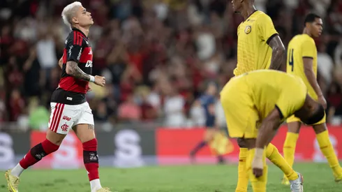 Luiz Araújo marcando gol pelo Flamengo diante do Madureira. Foto: Jorge Rodrigues/AGIF