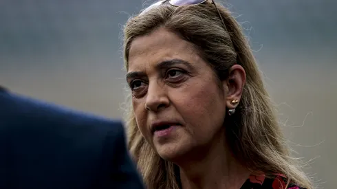 Leila Pereira presidente do Palmeiras durante partida contra o Corinthians no estádio Arena Barueri pelo campeonato Super Copa Do Brasil Feminino 2026. Foto: Marco Miatelo/AGIF