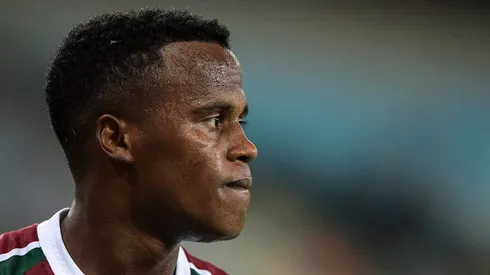 Arias jogador do Fluminense durante partida contra o Once Caldas no estadio Maracana pelo campeonato Copa Sul-americana 2025.