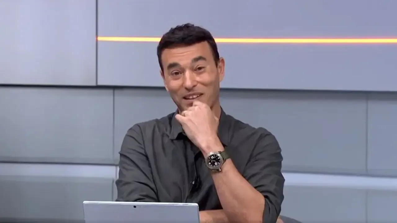 André Rizek, jornalista da Sportv. Foto reprodução Sportv