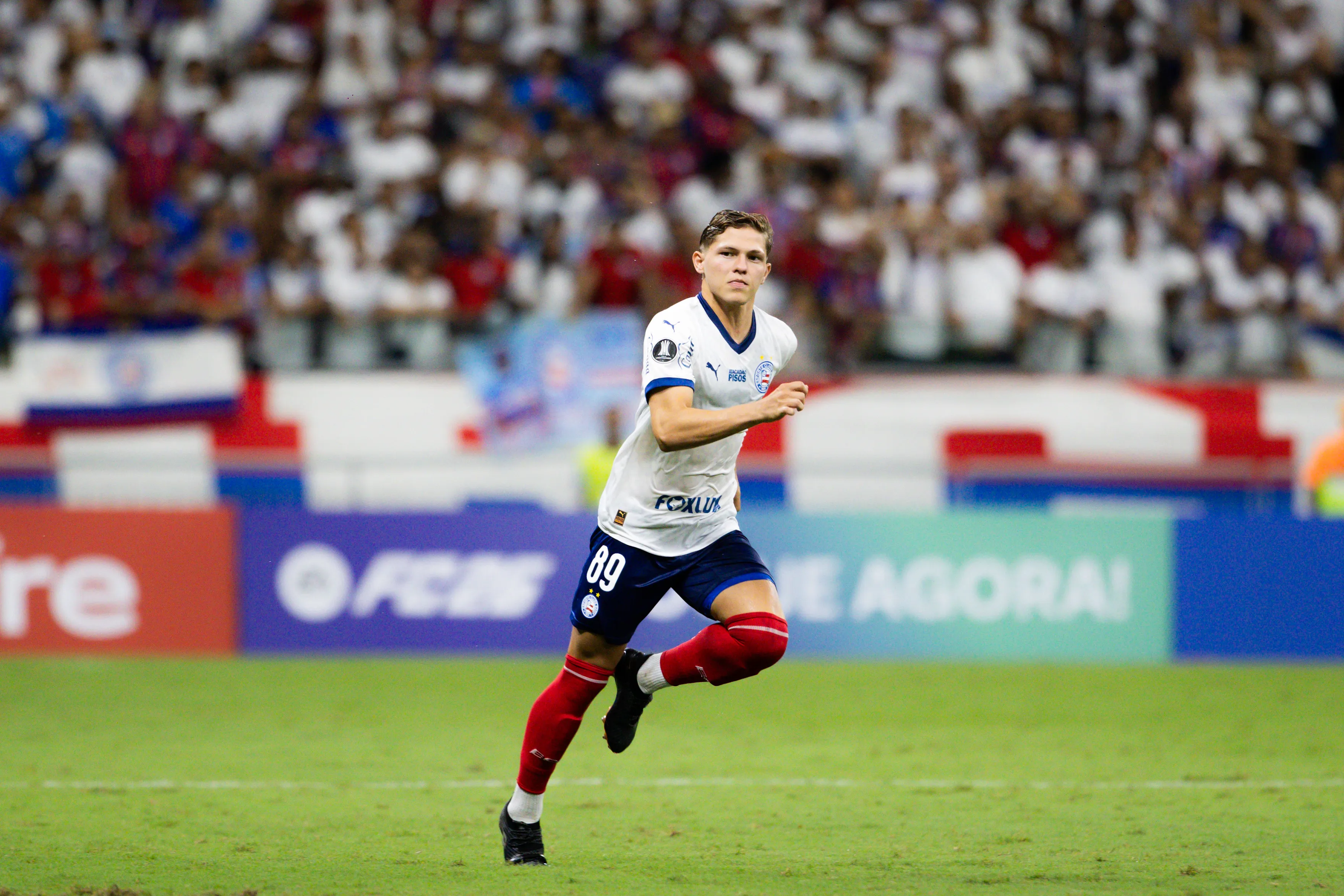 Dell, jovem atacante do Bahia, contra o O’Higgins (Imagem: Letícia Martins/EC Bahia)