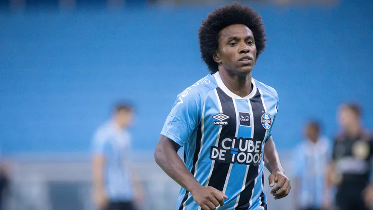 Willian jogador do Gremio durante partida contra o Sao Jose no estadio Arena do Gremio pelo campeonato Gaucho 2026.