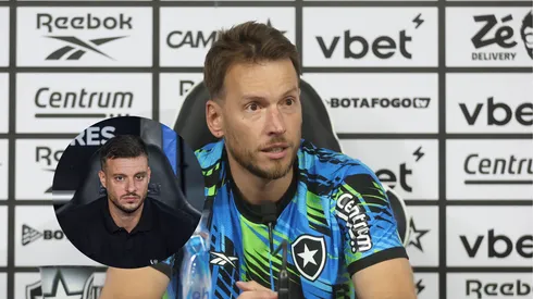 Martín Anselmi técnico do Botafogo durante partida contra o Nacional Potosí. Apresentação de Neto, do Botafogo (Imagem: Thiago Ribeiro/AGIF/ Vítor Silva/Botafogo)