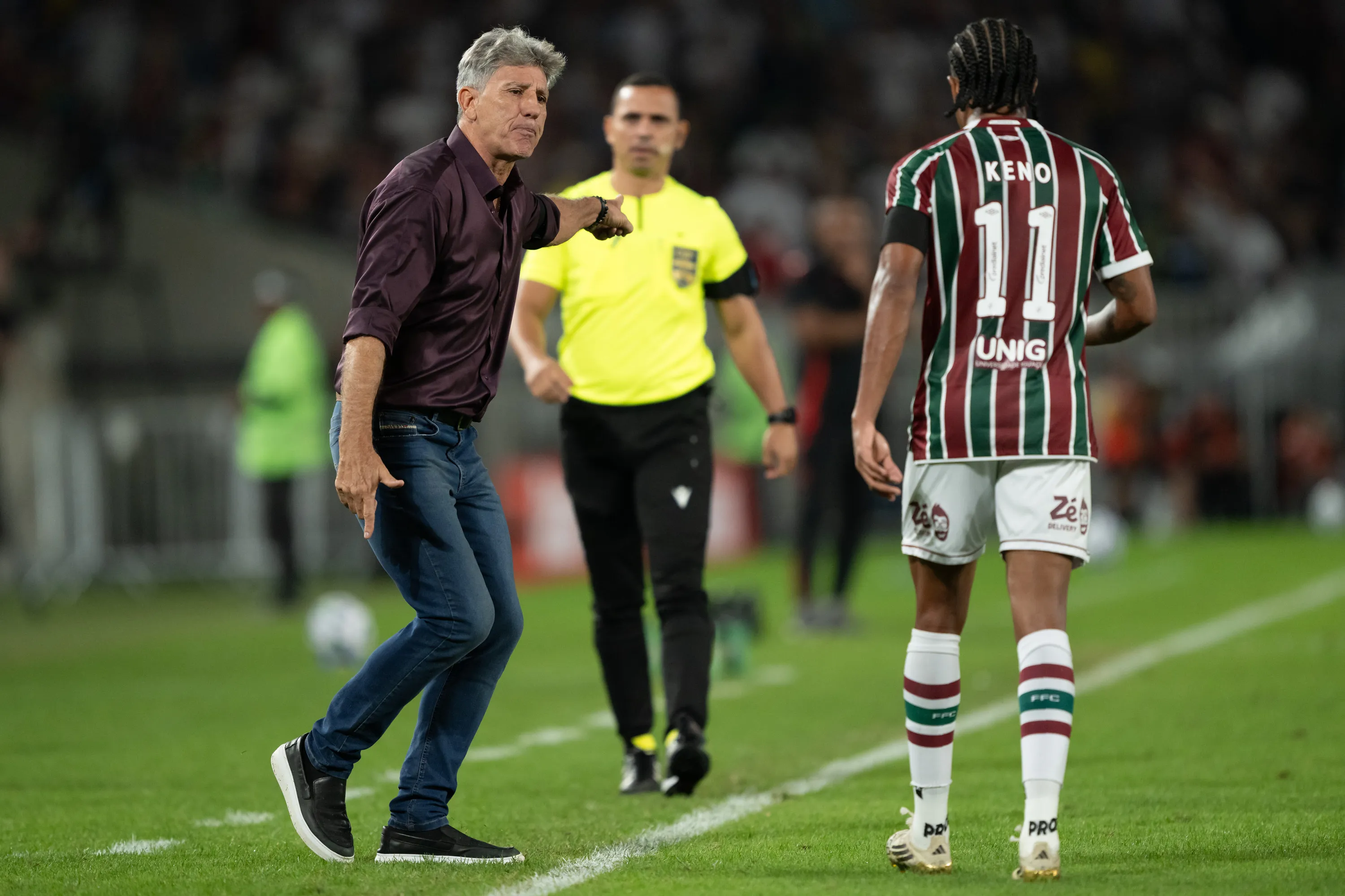 RJ – RIO DE JANEIRO – 06/08/2025 – COPA DO BRASIL 2025, FLUMINENSE X INTERNACIONAL – Renato Gaucho tecnico do Fluminense durante partida contra o Internacional no estadio Maracana pelo campeonato Copa Do Brasil 2025. Foto: Jorge Rodrigues/AGIF