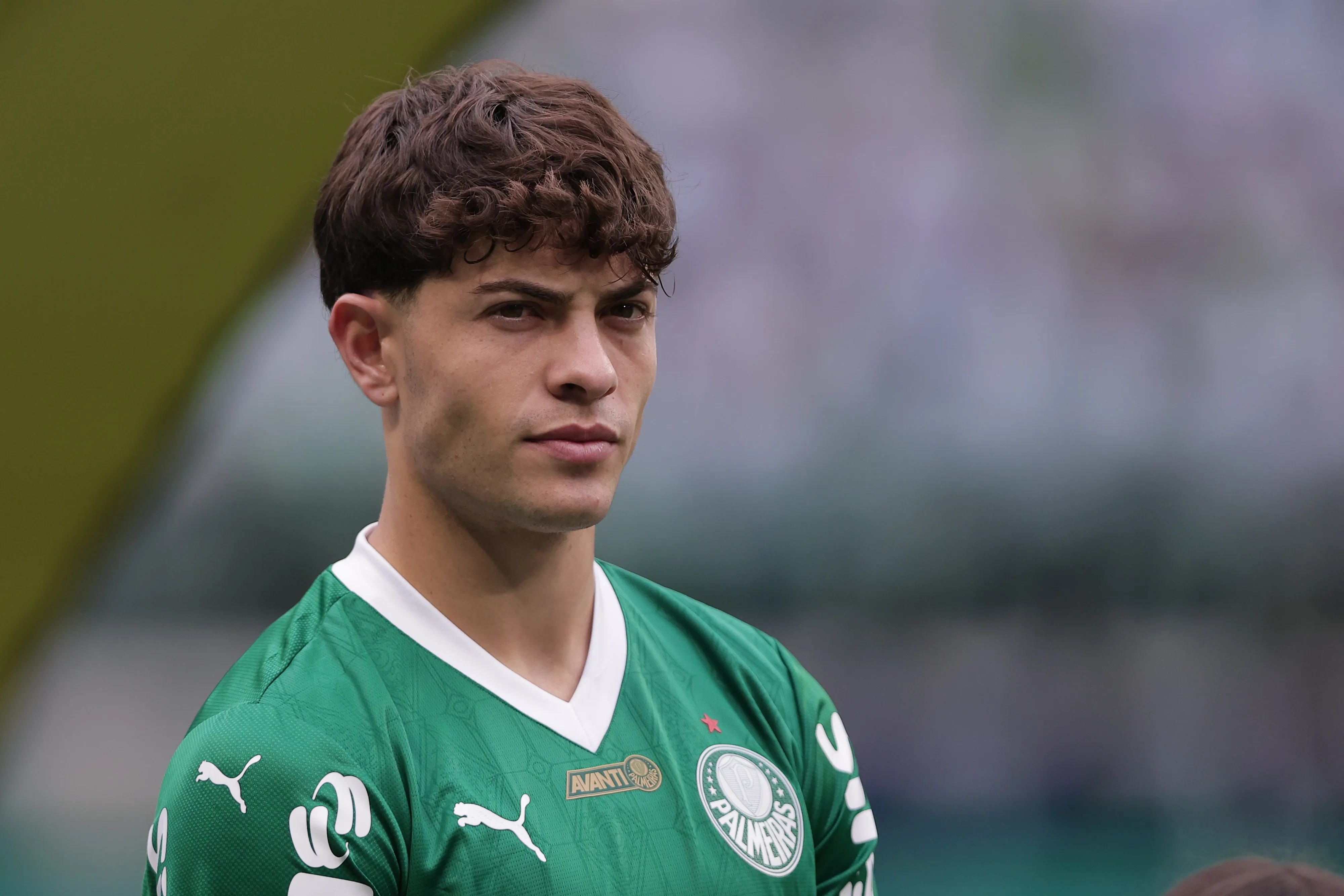 SP – SAO PAULO – 10/08/2025 – BRASILEIRO A 2025, PALMEIRAS X CEARA – Agustin Giay jogador do Palmeiras durante partida contra o Ceara no estadio Arena Allianz Parque pelo campeonato Brasileiro A 2025. Foto: Ettore Chiereguini/AGIF
