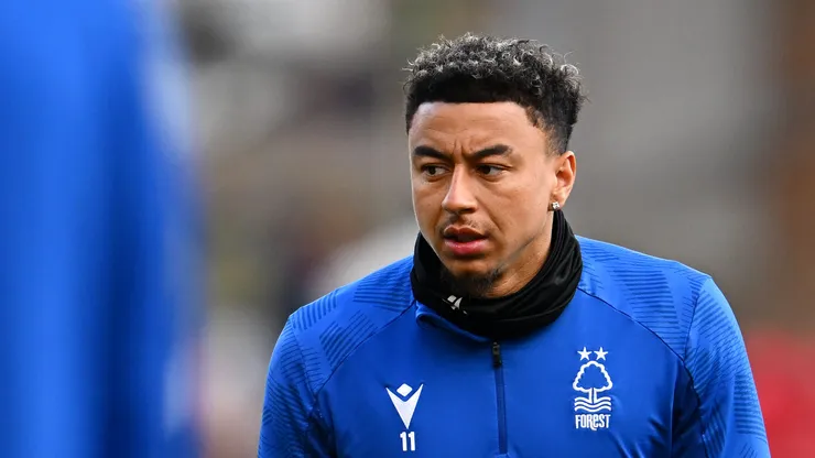 Jesse Lingard of Nottingham Forest looks on as he warms up prior to the Premier League match between Nottingham Forest and Brighton & Hove Albion at City Ground on April 26, 2023 in Nottingham, England.