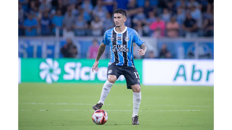 Dodi jogador do Gremio durante partida contra o Juventude no estadio Arena do Gremio pelo campeonato Gaucho 2026. Foto: Maxi Franzoi/AGIF