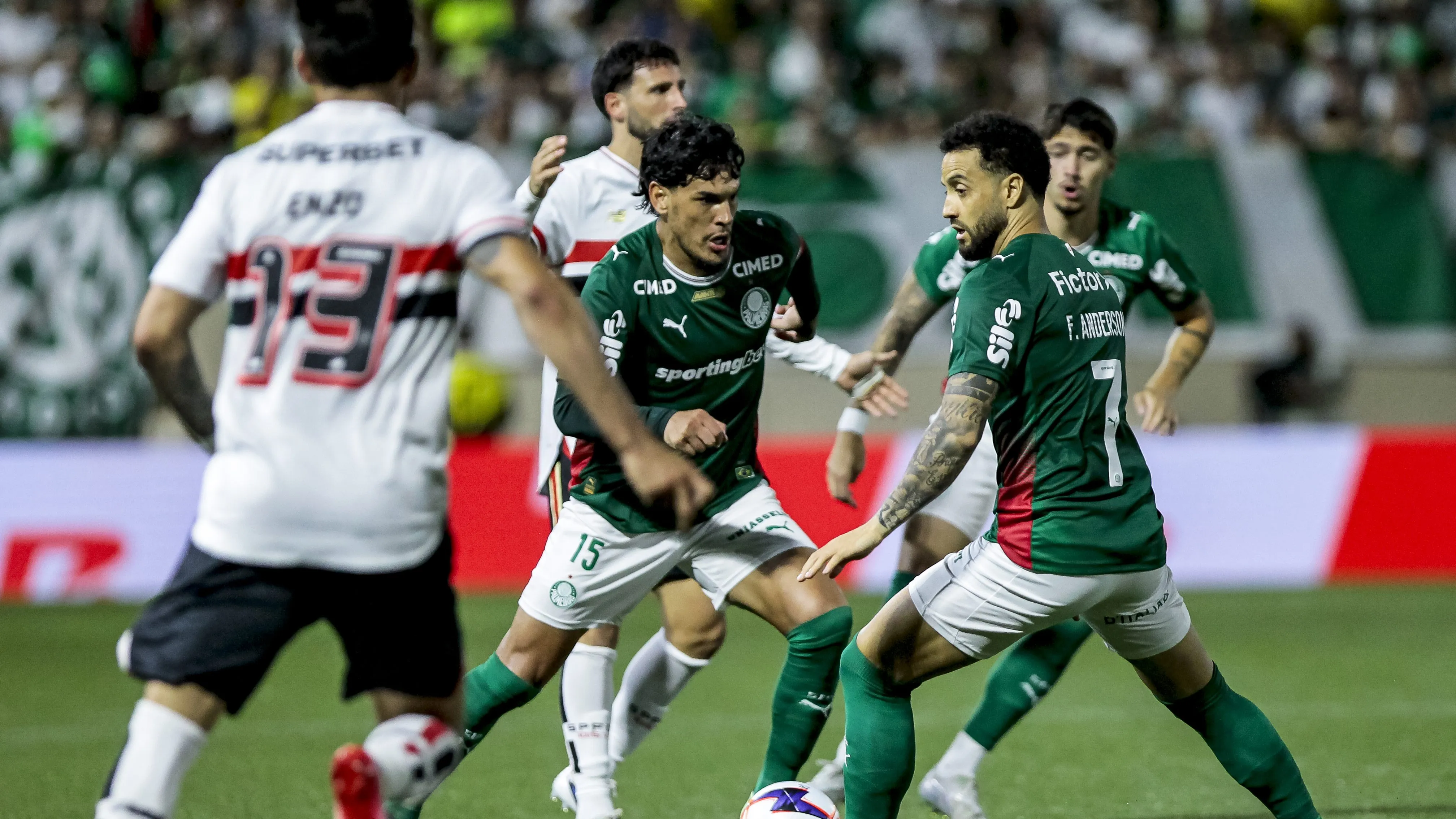 Palmeiras x São Paulo. Foto: Marco Miatelo/AGIF