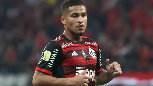 Joao Gomes jogador do Flamengo durante partida contra o Corinthians no estadio Arena Corinthians pelo campeonato Copa do Brasil 2022. Foto: Marcello Zambrana/AGIF