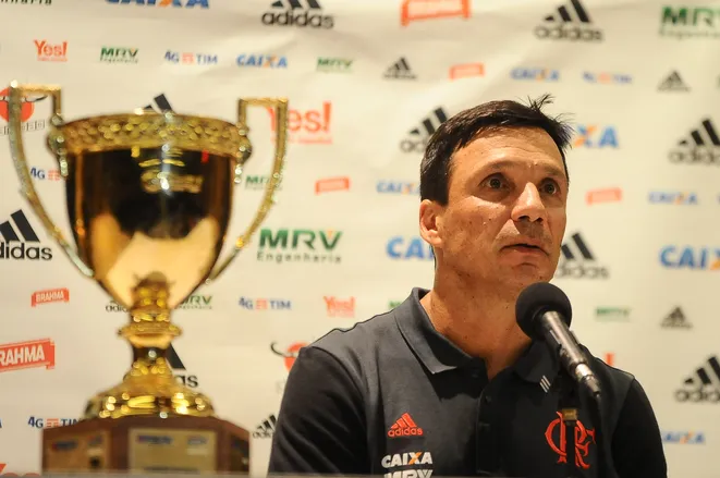 Coletiva de Zé Ricardo após a conquista do titulo do Flamengo, Campeonato Carioca 2017 no Maracana. Foto: Armando Paiva/AGIF