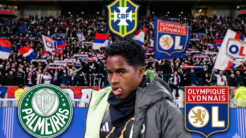 Endrick foi cobrado no Lyon. Foto: Juan Manuel Serrano Arce/Getty Images – Gerada por IA