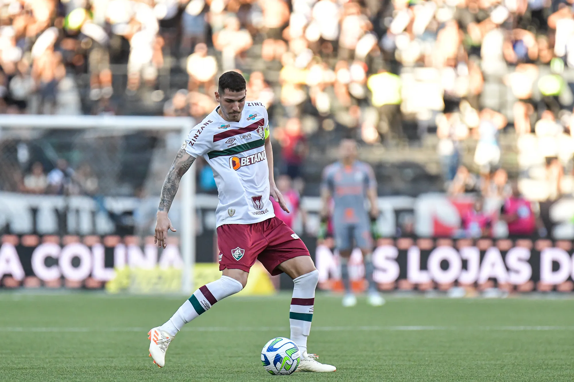 RJ – RIO DE JANEIRO – 16/09/2023 – BRASILEIRO A 2023, VASCO X FLUMINENSE – Nino jogador do Fluminense durante partida contra o Vasco no estadio Engenhao pelo campeonato Brasileiro A 2023. Foto: Thiago Ribeiro/AGIF