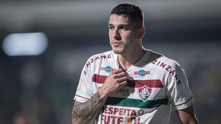Nino jogador do Fluminense durante partida contra o Goiás no estádio Serrinha pelo campeonato BRASILEIRO A 2023. Foto: Heber Gomes/AGIF