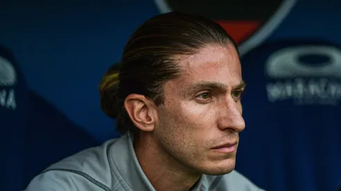 Filipe Luis tecnico do Flamengo durante partida contra o Olimpyacos no estadio Maracana pelo campeonato Mundial sub 20.