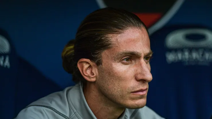Filipe Luis tecnico do Flamengo durante partida contra o Olimpyacos no estadio Maracana pelo campeonato Mundial sub 20.
