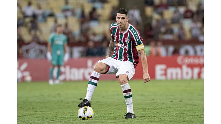 RJ - Rio de Janeiro - 19/04/2022 - COPA DO BRASIL 2022, FLUMINENSE X VILA NOVA-GO - Nino jogador do Fluminense durante partida contra o Vila Nova-GO no estadio Maracana pelo campeonato Copa do Brasil 2022. Foto: Jorge Rodrigues/AGIF