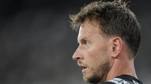 Neto goleiro do Botafogo durante aquecimento antes da partida contra o LDU no estadio Engenhao pelo campeonato Copa Libertadores 2025.