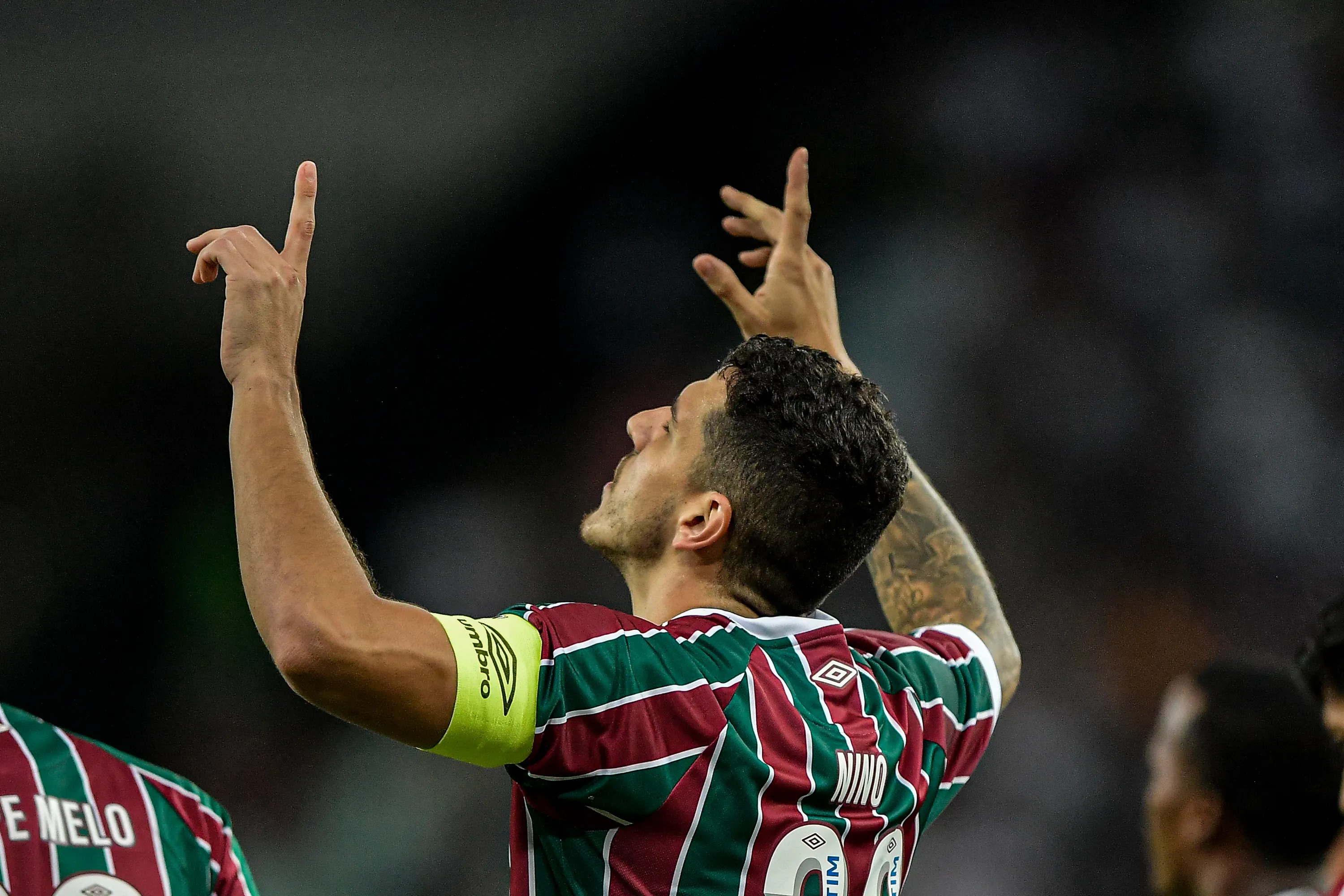 Nino jogador do Fluminense comemora seu gol durante partida contra o Cuiaba no estadio Maracana pelo campeonato BRASILEIRO A 2023. Foto: Thiago Ribeiro/AGIF