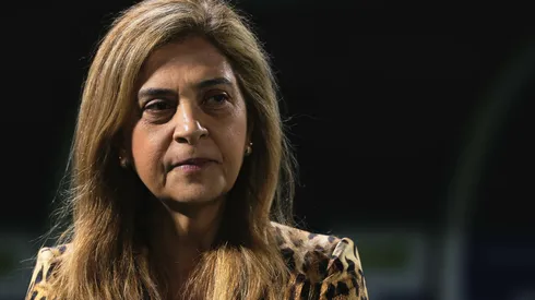 leila pereira presidente do Palmeiras durante partida contra o São Paulo no estádio Arena Barueri pelo campeonato Paulista 2026. Foto: Ettore Chiereguini/AGIF