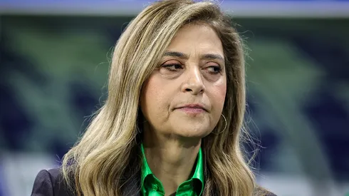 Leila Pereira presidente do Palmeiras antes da partida contra o Santos no estadio Arena Allianz Parque pelo campeonato Brasileiro A 2025. Foto: Fabio Giannelli/AGIF