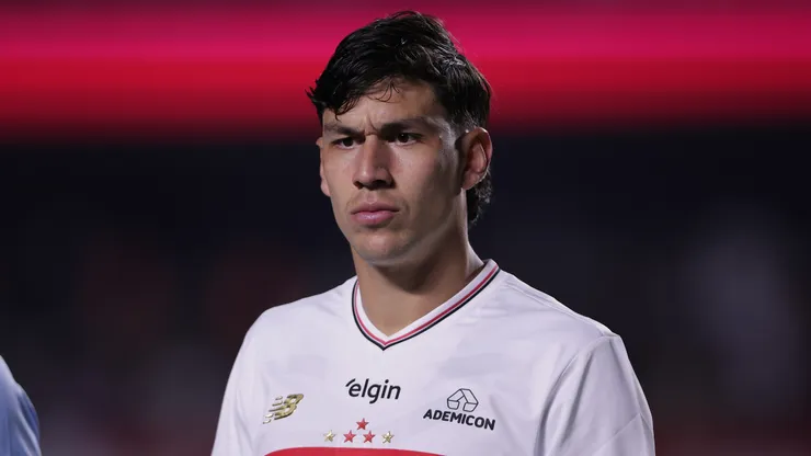 Ferraresi jogador do Sao Paulo durante partida contra o Corinthians no estadio Morumbi pelo campeonato Brasileiro A 2025. Foto: Ettore Chiereguini/AGIF