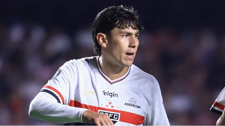 Ferraresi jogador do Sao Paulo durante partida contra o Atletico Nacional no estadio Morumbi pelo campeonato Copa Libertadores 2025. Foto: Marcello Zambrana/AGIF