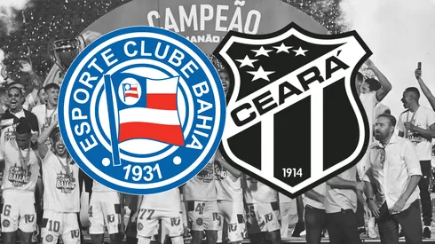 Jogadores do Bahia comemoram título de campeão durante cerimônia de premiação após empate por 1×1 contra o Vitória em partida no estádio Barradão pela decisão do campeonato Baiano 2025. Foto: Walmir Cirne/AGIF