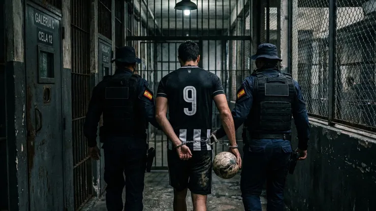 Ex-Alvo do Botafogo é preso na Espanha por agressão sexual (Imagem: Inteligência Artificial)