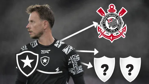 Neto goleiro do Botafogo durante aquecimento antes da partida contra o LDU no estádio Engenhão pelo campeonato Copa Libertadores 2025. Foto: Thiago Ribeiro/AGIF – Gerada por IA