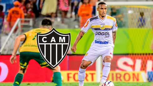 Alejandro Martínez jogador do Cuiabá disputa lance com Patrick jogador do Novorizontino durante partida no estádio Arena Pantanal pelo campeonato Brasileiro B 2025. Foto: Francisco Alves/AGIF