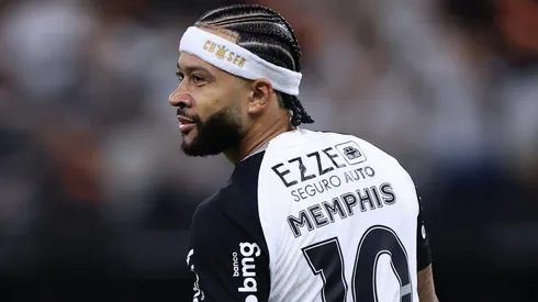 Memphis Depay jogador do Corinthians durante partida contra o Capivariano no estadio Arena Corinthians pelo campeonato Paulista 2026. Foto: Marcello Zambrana/AGIF
