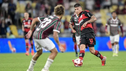 Carrascal jogador do Flamengo durante partida contra o Fluminense no estadio Maracana pelo campeonato Carioca 2026. Foto: Thiago Ribeiro/AGIF
